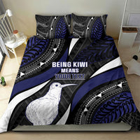 Personalised New Zealand Kiwi Bedding Set Silver Fern Tribal Pattern DT05 - Polynesian Pride