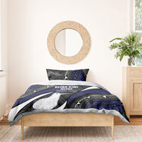 Personalised New Zealand Kiwi Bedding Set Silver Fern Tribal Pattern DT05 - Polynesian Pride