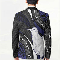 Personalised New Zealand Kiwi Blazer Silver Fern Tribal Pattern DT05 - Polynesian Pride
