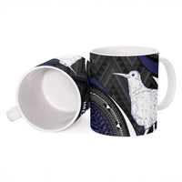 Personalised New Zealand Kiwi Ceramic Mug Silver Fern Tribal Pattern DT05 - Polynesian Pride