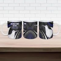 Personalised New Zealand Kiwi Ceramic Mug Silver Fern Tribal Pattern DT05 - Polynesian Pride