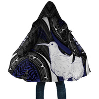 Personalised New Zealand Kiwi Cloak Silver Fern Tribal Pattern DT05 Unisex Navy - Polynesian Pride