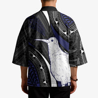 Personalised New Zealand Kiwi Kimono Silver Fern Tribal Pattern DT05 - Polynesian Pride