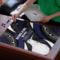 Personalised New Zealand Kiwi Puzzle Silver Fern Tribal Pattern DT05 - Polynesian Pride