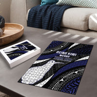 Personalised New Zealand Kiwi Puzzle Silver Fern Tribal Pattern DT05 - Polynesian Pride