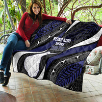 Personalised New Zealand Kiwi Quilt Silver Fern Tribal Pattern DT05 - Polynesian Pride