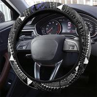 New Zealand Kiwi Steering Wheel Cover Silver Fern Tribal Pattern DT05 - Polynesian Pride
