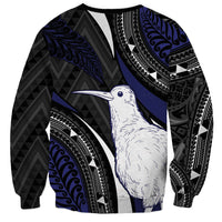 Personalised New Zealand Kiwi Sweatshirt Silver Fern Tribal Pattern DT05 - Polynesian Pride