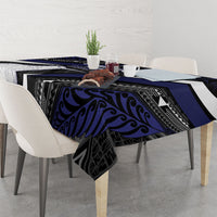 Personalised New Zealand Kiwi Tablecloth Silver Fern Tribal Pattern DT05 - Polynesian Pride
