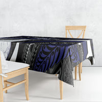 Personalised New Zealand Kiwi Tablecloth Silver Fern Tribal Pattern DT05 - Polynesian Pride