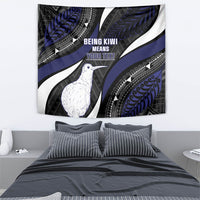 Personalised New Zealand Kiwi Tapestry Silver Fern Tribal Pattern DT05 - Polynesian Pride