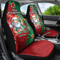 Hawaii Christmas Car Seat Cover Mele Kalikimaka Funny Hawaiian Santa - Polynesian Pride
