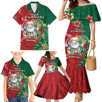 Hawaii Christmas Family Matching Mermaid Dress and Hawaiian Shirt Mele Kalikimaka Funny Hawaiian Santa - Polynesian Pride