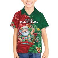 Hawaii Christmas Family Matching Off Shoulder Maxi Dress and Hawaiian Shirt Mele Kalikimaka Funny Hawaiian Santa - Polynesian Pride