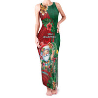 Hawaii Christmas Family Matching Tank Maxi Dress and Hawaiian Shirt Mele Kalikimaka Funny Hawaiian Santa - Polynesian Pride