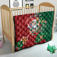Hawaii Christmas Quilt Mele Kalikimaka Funny Hawaiian Santa - Polynesian Pride