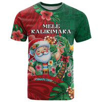 Hawaii Christmas T Shirt Mele Kalikimaka Funny Hawaiian Santa - Polynesian Pride