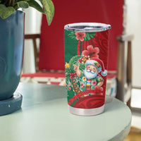 Hawaii Christmas Tumbler Cup Mele Kalikimaka Funny Hawaiian Santa - Polynesian Pride