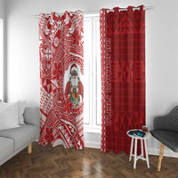 Tonga Christmas Window Curtain Kilisimasi Fiefia - Polynesian Pride