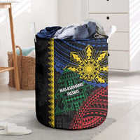 Philippines Christmas Laundry Basket Xmas Tree Filipino Tribal Patterns - Polynesian Pride