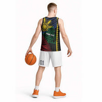 Personalised Philippines Christmas Basketball Jersey Xmas Tree Filipino Tribal Patterns - Polynesian Pride