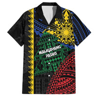 Personalised Philippines Christmas Family Matching Off The Shoulder Long Sleeve Dress and Hawaiian Shirt Xmas Tree Filipino Tribal Patterns - Polynesian Pride