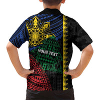 Personalised Philippines Christmas Kid Hawaiian Shirt Xmas Tree Filipino Tribal Patterns DT05 - Polynesian Pride