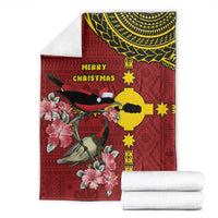 Rotuma Christmas Blanket Rotuma Myzomela Birds With Hibiscus Flowers - Polynesian Pride