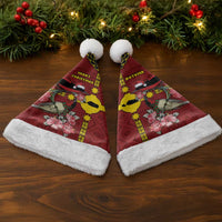 Rotuma Christmas Santa Hat Rotuma Myzomela Birds With Hibiscus Flowers - Polynesian Pride