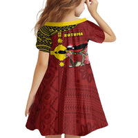 Rotuma Christmas Family Matching Off Shoulder Short Dress and Hawaiian Shirt Rotuma Myzomela Birds With Hibiscus Flowers - Polynesian Pride