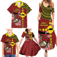 Rotuma Christmas Family Matching Summer Maxi Dress and Hawaiian Shirt Rotuma Myzomela Birds With Hibiscus Flowers - Polynesian Pride