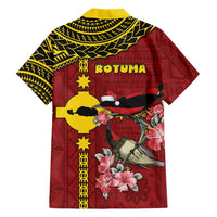 Rotuma Christmas Family Matching Summer Maxi Dress and Hawaiian Shirt Rotuma Myzomela Birds With Hibiscus Flowers - Polynesian Pride