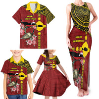 Rotuma Christmas Family Matching Tank Maxi Dress and Hawaiian Shirt Rotuma Myzomela Birds With Hibiscus Flowers - Polynesian Pride