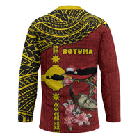 Rotuma Christmas Hockey Jersey Rotuma Myzomela Birds With Hibiscus Flowers - Polynesian Pride