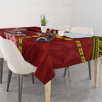 Rotuma Christmas Tablecloth Rotuma Myzomela Birds With Hibiscus Flowers - Polynesian Pride