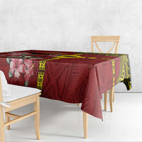 Rotuma Christmas Tablecloth Rotuma Myzomela Birds With Hibiscus Flowers - Polynesian Pride