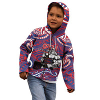 Personalised Samoa Gym Kid Hoodie Muscle Samoan Tribal Waves DT05 - Polynesian Pride