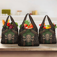 Hawaii Tiki Pirates Grocery Bag Kakau Pattern Polynesian Style DT05 3-pack One Size Green - Polynesian Pride