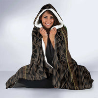 Hawaii Tiki Pirates Hooded Blanket Kakau Pattern Polynesian Style