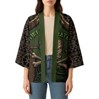 Personalised Hawaii Tiki Pirates Kimono Kakau Pattern Polynesian Style
