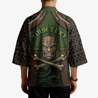 Personalised Hawaii Tiki Pirates Kimono Kakau Pattern Polynesian Style