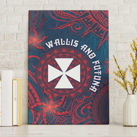 Wallis And Futuna Canvas Wall Art Hibiscus Polynesian Tribal Pattern