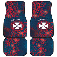 Wallis And Futuna Car Mats Hibiscus Polynesian Tribal Pattern