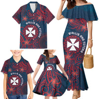 Personalised Wallis And Futuna Family Matching Mermaid Dress and Hawaiian Shirt Hibiscus Polynesian Tribal Pattern