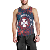 Personalised Wallis And Futuna Men Tank Top Hibiscus Polynesian Tribal Pattern
