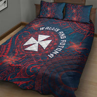 Wallis And Futuna Quilt Bed Set Hibiscus Polynesian Tribal Pattern