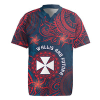 Personalised Wallis And Futuna Rugby Jersey Hibiscus Polynesian Tribal Pattern