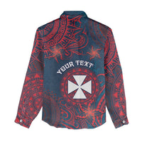Personalised Wallis And Futuna Women Casual Shirt Hibiscus Polynesian Tribal Pattern
