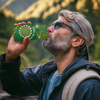 Personalised Cook Islands 4 in 1 Can Cooler Tumbler Hibiscus Polynesian Tribal Pattern