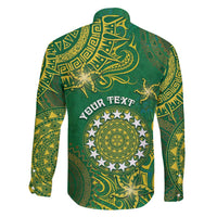 Personalised Cook Islands Family Matching Tank Maxi Dress and Hawaiian Shirt Hibiscus Polynesian Tribal Pattern